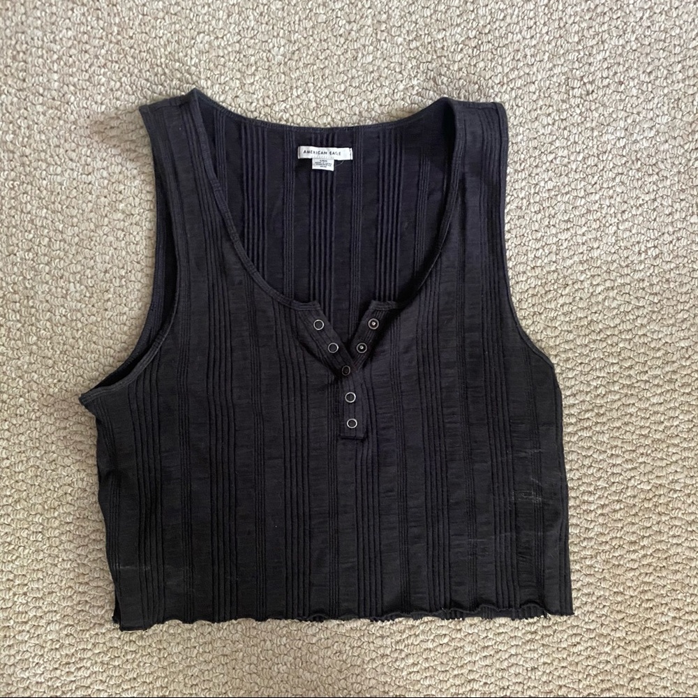 American Eagle gray ribbed crop top size L
